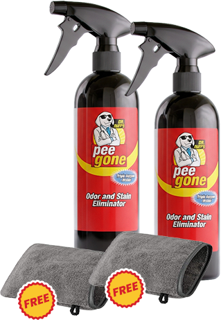 2 bottles of Dr. Ruff's Pee Gone™ and 2 free pet wipes